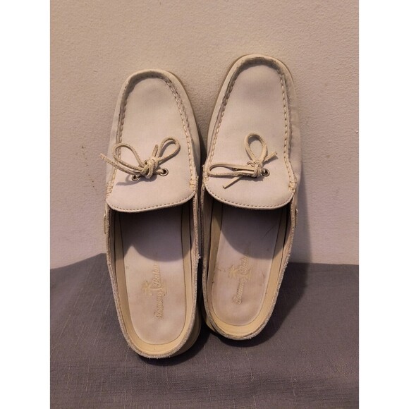 TOMMY BAHAMA Women's 9 M Blue Chamois Leather Slip-On Style Mule Slide - Picture 4 of 9